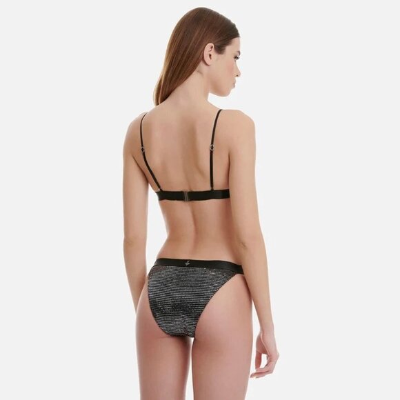 NWT Sugarfree metallic accent triangle bikini top & bikini bottom set - Picture 3 of 15